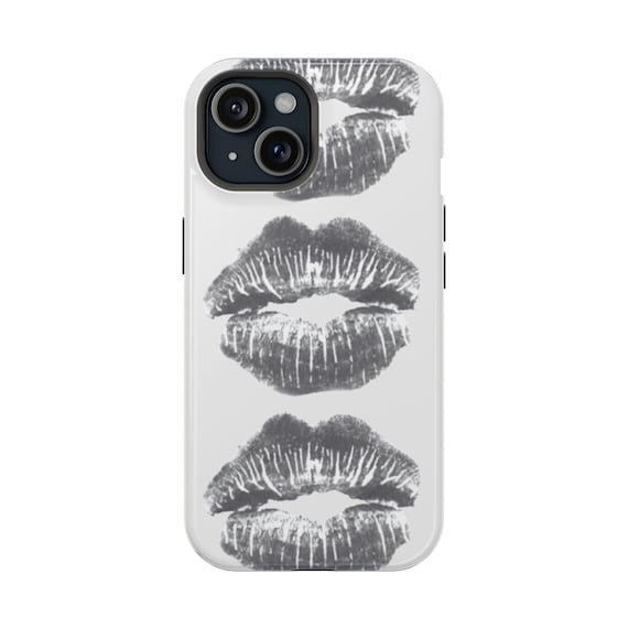 Magsafe Trendy Y2K Kiss Phone Case, Magnetic Phone Case | iPhone