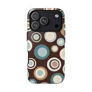 Funda para teléfono con nostalgia de los años 2000, con círculos y estampado infantil del año 2000 para iPhone 17/16/15/14, funda retro para Samsung, funda con estética vintage de moda. imagen 5