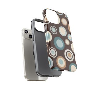 Funda para teléfono con nostalgia de los años 2000, con círculos y estampado infantil del año 2000 para iPhone 17/16/15/14, funda retro para Samsung, funda con estética vintage de moda. imagen 2