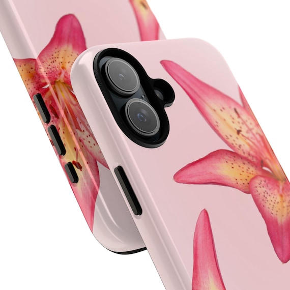 Pink Lily Flower Phone Case | iPhone 17/16/15/14/13/12/11 Pro Max