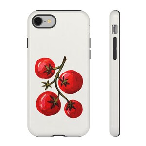 Hand Painted Tomato Girl Summer Phone Case Italian Summer Fruit | iPhone 16/15/14/13/12/11 Pro Max | Galaxy S23/S22/S21 Ultra | Pixel 6/7/8 image 2