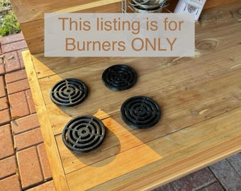 Mud Kitchen Burners - Outdoor Play Kitchen Plastic Burners with mounting screws - MADE IN USA