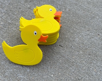 Rubber Duck Magnet Cruise Door Decorations Refrigerator Magnets Cruise Ducks with labels - Set of 10