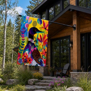NEW! LARGE Minnesota Common Loon Flags | double sided | includes Metal Grommets | Vibrant Outdoor Banner |  Garden House Décor