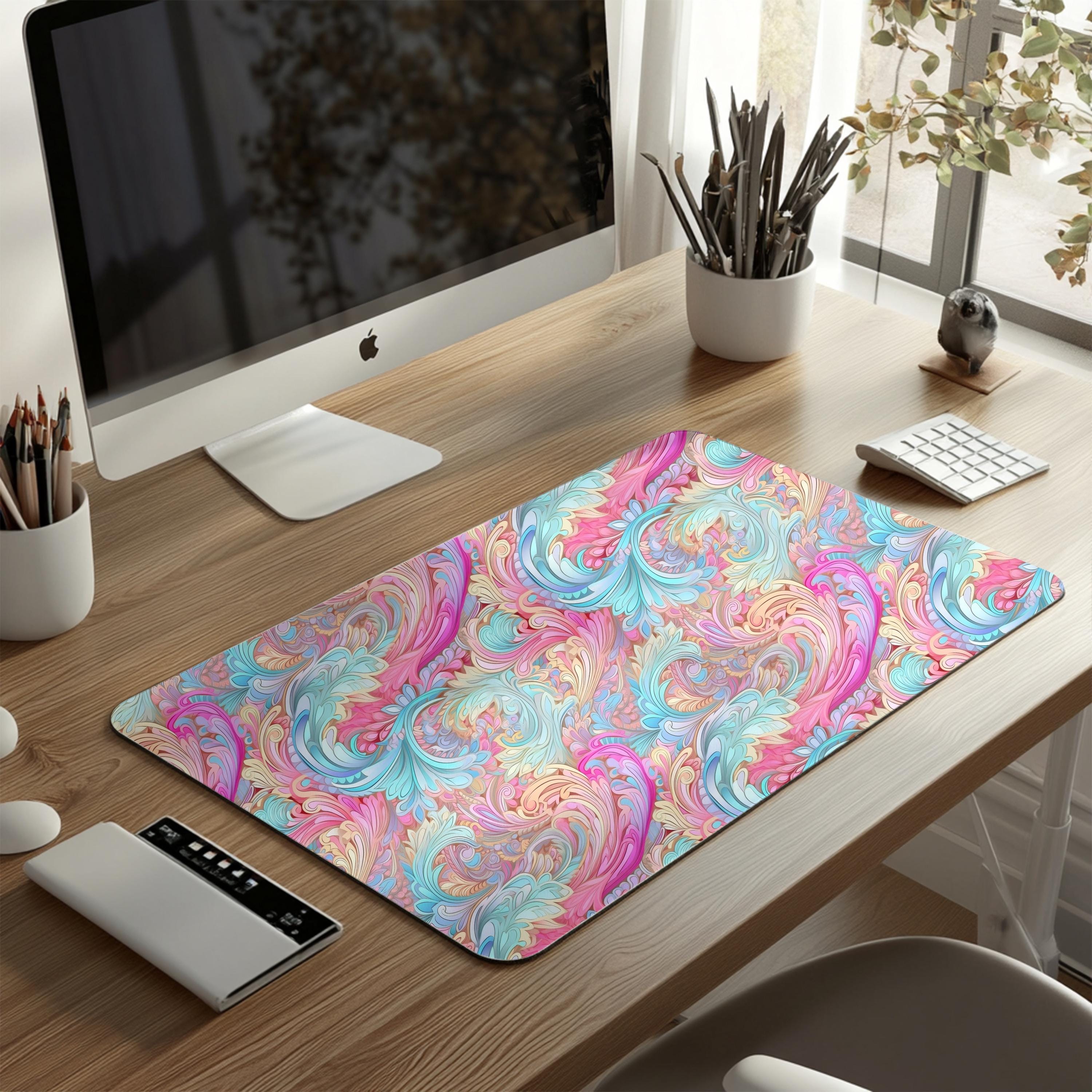 Colorful Desk Mat - Computer Mat Mouse Pad Vibrant Design, Gaming ...