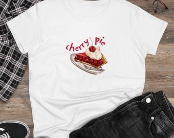 Apple Pie Graphic Tee: Women's Semi-fitted Cotton T-shirt - Etsy