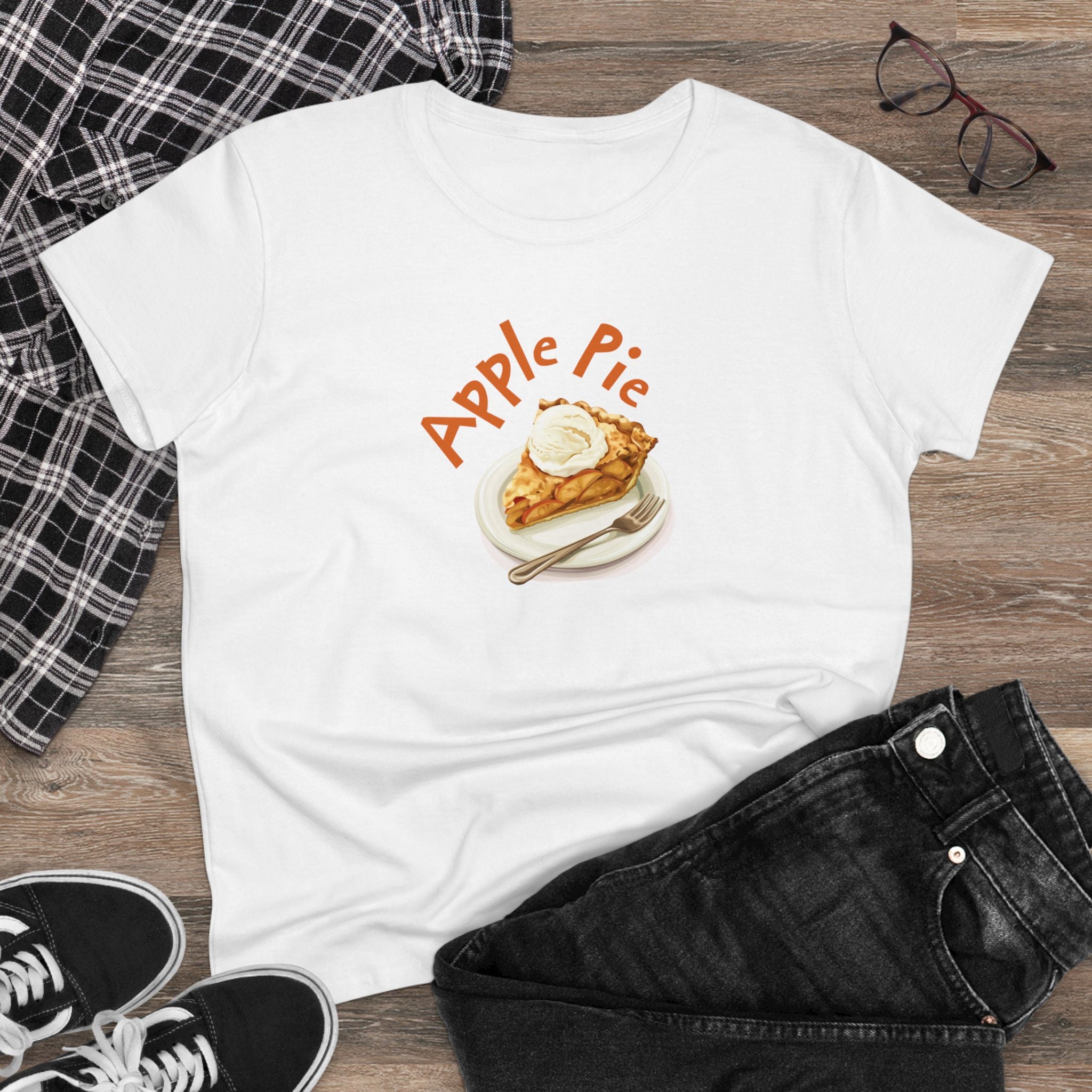 SEA⭐︎Apple pie GRAPHIC Tee Apple Pie Graphic Tee: Women's Semi-fitted Cotton T-shirt - Etsy
