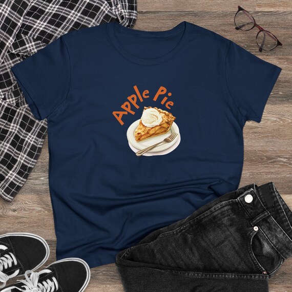 Apple Pie Graphic Tee: Women's Semi-fitted Cotton T-shirt - Etsy