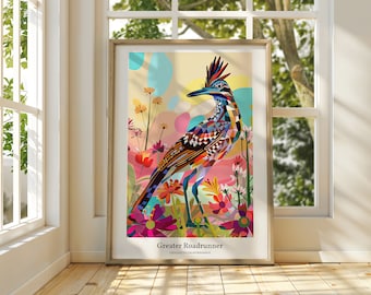 Greater Roadrunner Art Print: New Mexico State Bird Poster
