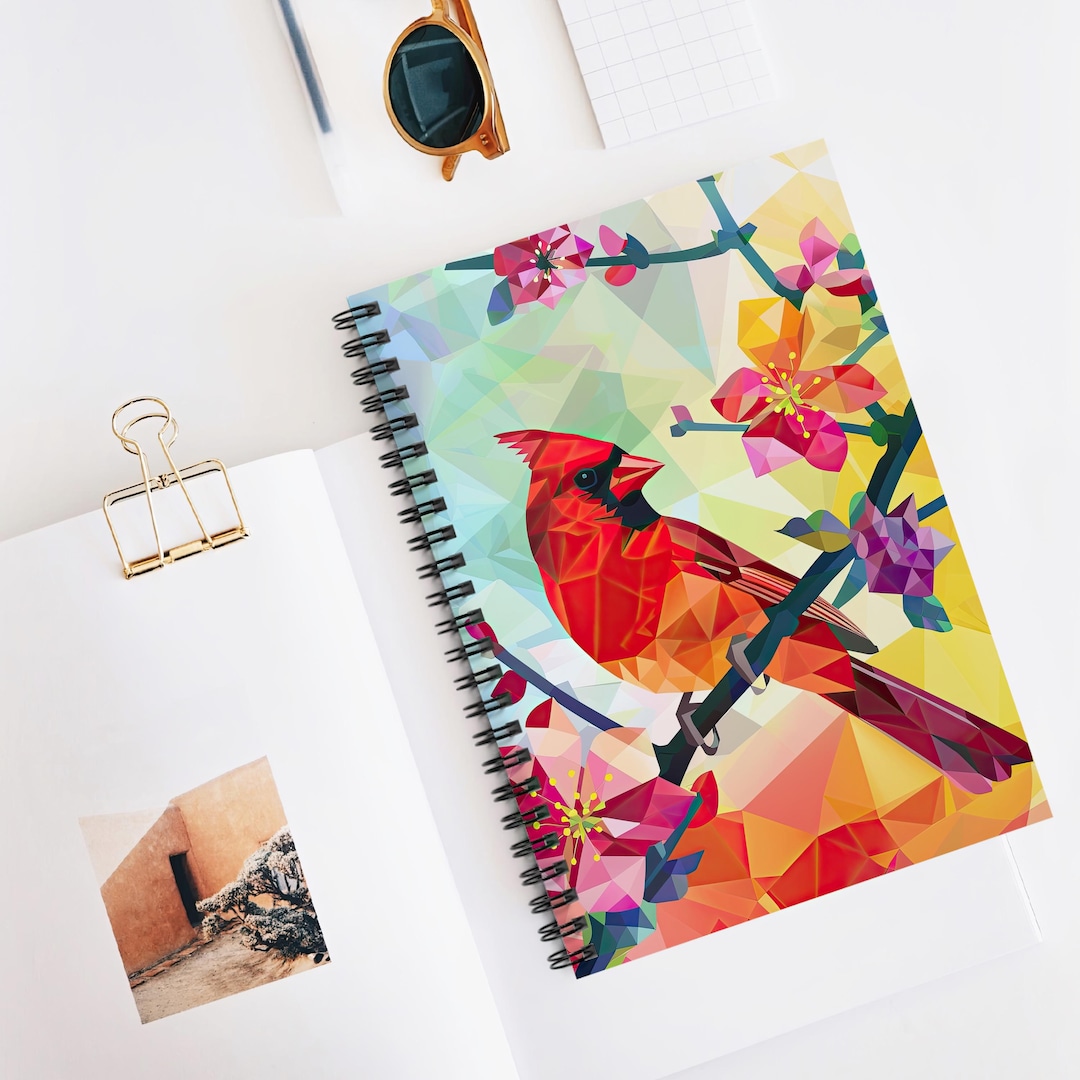 State Bird Spiral Notebook: Cardinal Art, Ruled Line (6x8) - Etsy