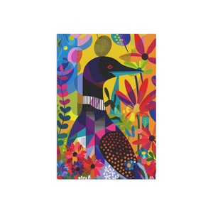 Minnesota State Bird Garden Flag: Colorful Loon Art, Yard Banner image 10