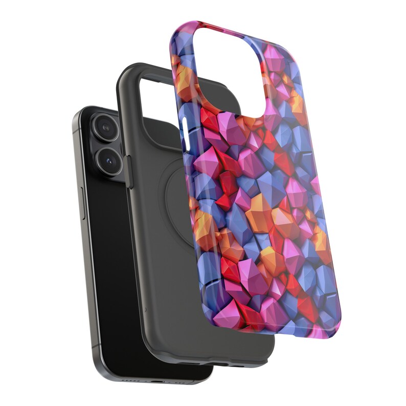 Mobile phone case, 3D Design, Apple or Samsung, impact resistant, slim Phone Case, Supports wireless charging, matte or glossy finish image 4