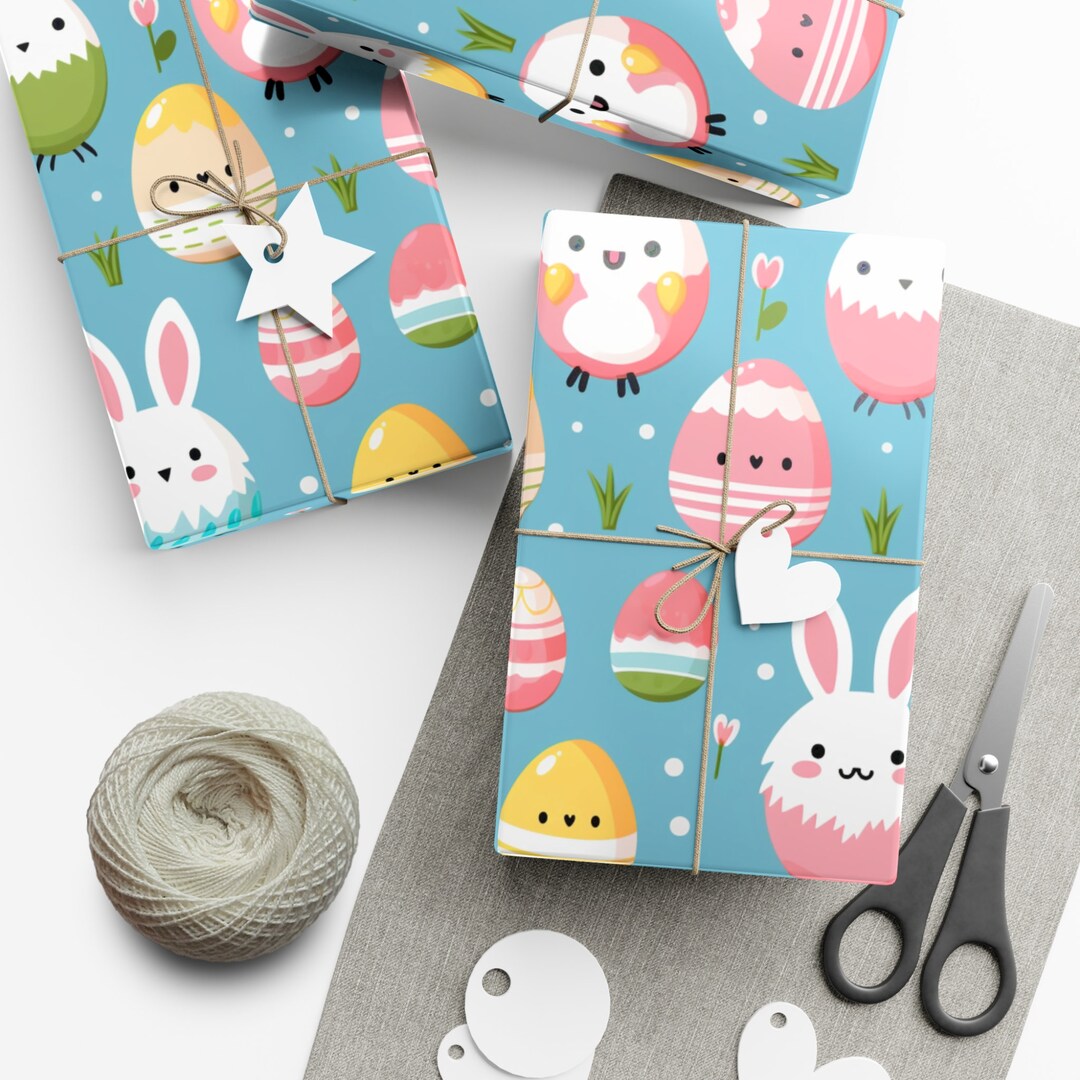 Easter Egg, Easter Bunny, Easter Rabbit, Spring Time Wrapping Paper ...