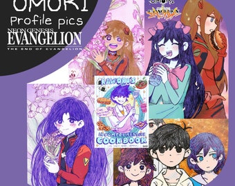 Evangelion and Omori Inspired Art Prints Set | 9 Digital Downloads | Unique Anime & Game Decor