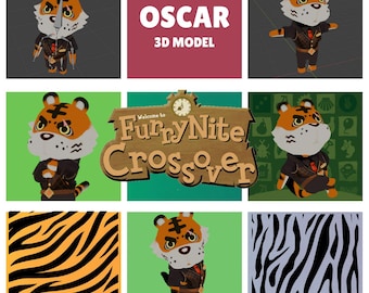 Oscar Tiger 3D Model Fort Furry Furrynite