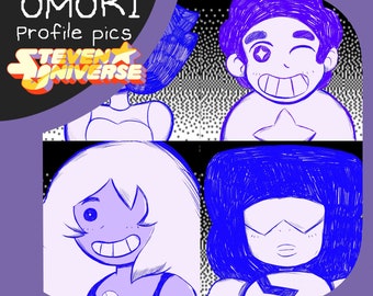 Omori Steven Universe custom profile pictures cartoon network,sketch portraits