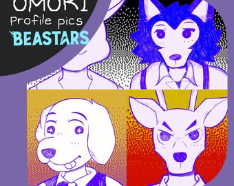 Beastars Omori styled custom profile pics/portraits / Artwork