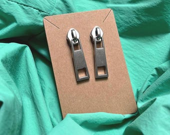 Zipper Earrings: Nickel-Free, Sensitive Skin Jewelry