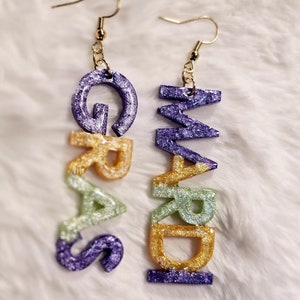 Mardi Gras Earrings nola gift new Orleans jewelry carnival gift Louisiana jewelry earrings mardi gras jewelry Mardi Gras gift birthday gift