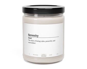 Serenity. Scented Soy Candle, 9oz