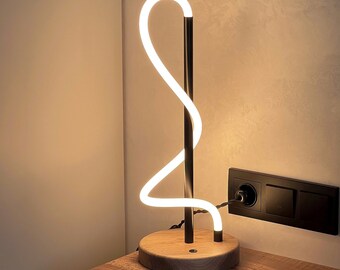 Dimmbare Nachttischlampe,Holzlampe,Leuchte,industrielle Lampe,Wohnzimmerlampe,Tischlampenpaar,Schreibtischlampe,zeitgenössische Tischlampe aus Holz