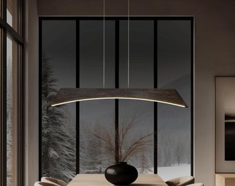 Linear Pendant Light,Wooden Ceiling Led Light,Chandelier Lighting,Ceiling Light,Pendant Lamp Dining Room,Kitchen Island Hanging Lamp