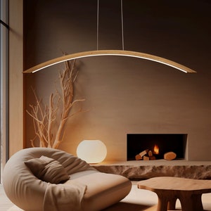 Farmhouse Chandelier, Wooden Chandelier Light Fixtures, Modern Ceiling Light,Wood Pendant Light, Modern Pendant Light over Kitchen Island