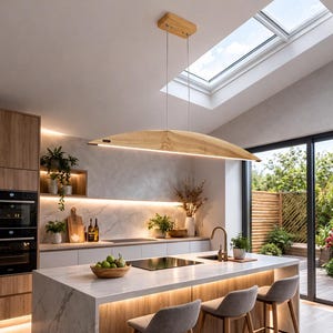 Linear Pendant Light,Wooden Ceiling Led Light,Chandelier Lighting,Ceiling Light,Pendant Lamp Dining Room,Kitchen Island Hanging Lamp