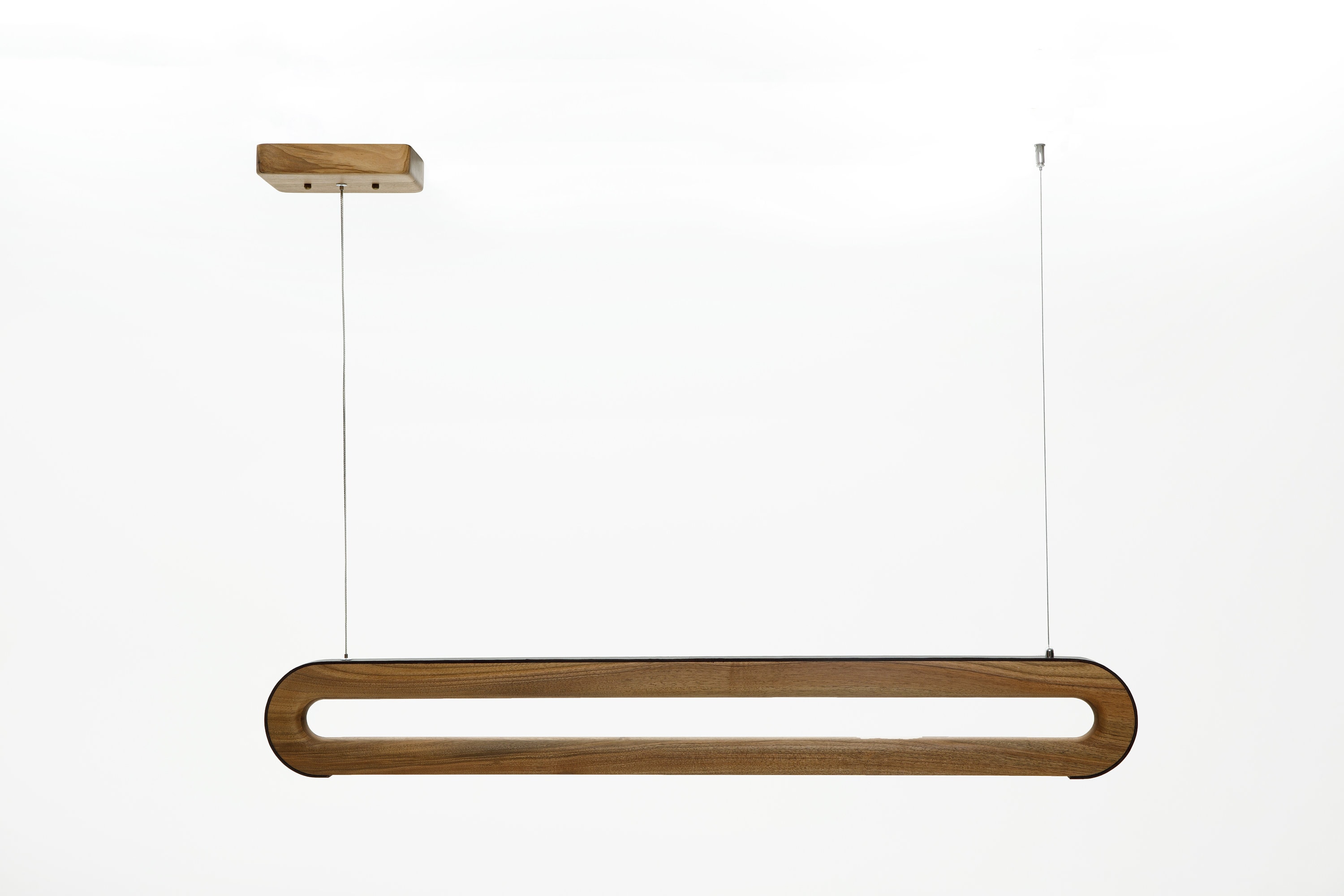 Wood Pendant Linear Light Over Dining Table,living Room,kitchen Island ...