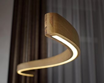 Linear Suspension Led Chandelier,Wooden Lighting,Kitchen Wood Chandelier,Modern Simple Pendant Light,Dining Room Light,Wood Ceiling Light