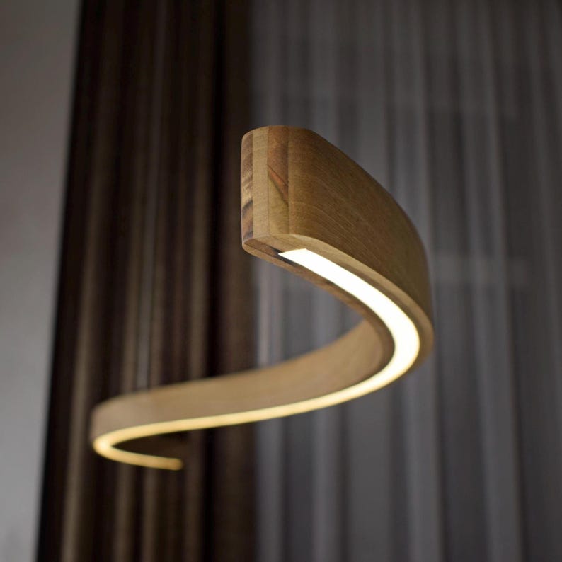 Wood Linear Light for Kitchen Islands and Living Room