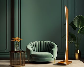 Wooden floor lamp for living room, dining room, bedroom, office