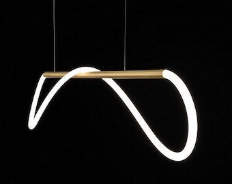 Brass Linear Pendant Light,Kitchen island led lamp,Dinning room ceiling light,Brass wood chandelier,Gold pendant,Chandelier ceiling light