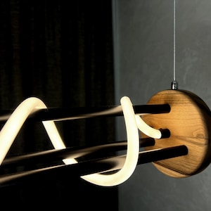 Wooden Ceiling Led Light,Linear Pendant Light,Chandelier Lighting,Ceiling Light,Pendant Lamp Dining Room,Kitchen Island Hanging Lamp