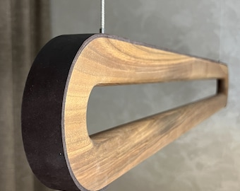 Keukeneiland verlichting houten hanglamp, lineaire kroonluchter, hanglamp, eetkamer kroonluchter lichtpunt, eettafellamp, hanglamp