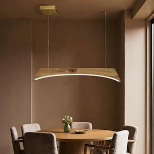 Linear Pendant Light,Wooden Ceiling Led Light,Chandelier Lighting,Ceiling Light,Pendant Lamp Dining Room,Kitchen Island Hanging Lamp