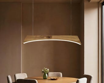 Linear Pendant Light,Wooden Ceiling Led Light,Chandelier Lighting,Ceiling Light,Pendant Lamp Dining Room,Kitchen Island Hanging Lamp