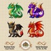 Dragon Clipart Bundle, Dragon Png, Dragon Images, Dragon Commercial Use ...