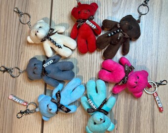 Personalised teddy bear keychain | Kids cute gift | Handbag Car key Charm | Backpack charm | Party favours | Birthday gift|Anniversary gift