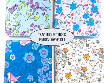 Passport Traveler's Notebook Inserts TN  TN inserts travel journal handmade inserts travelers journal notebook insert filler refill inserts