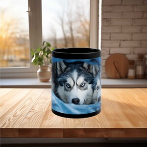 Husky Tundra Titans Coffee Mug, Northern Companions Tea Cup, Arctic Guardians, Glacial Wolves, Snowfall Squads, Snowing Blizzard Brigades image 5