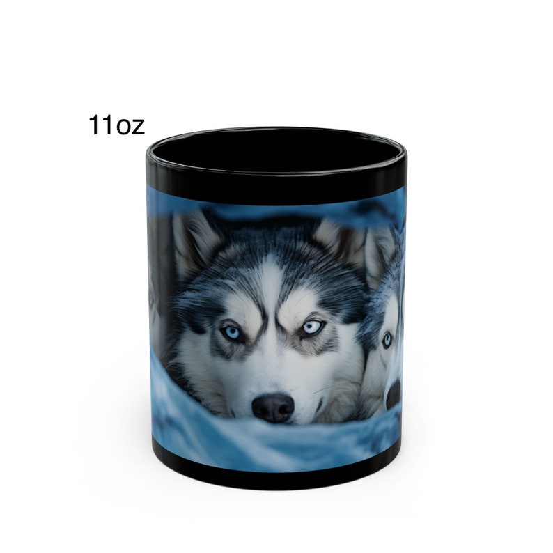 Husky Tundra Titans Coffee Mug, Northern Companions Tea Cup, Arctic Guardians, Glacial Wolves, Snowfall Squads, Snowing Blizzard Brigades image 8