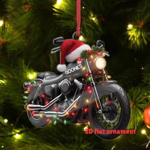 Personalized Motocross 2D Ornament, Racing Lover Christmas Gift, Motorbike Hanging, Christmas Acrylic Ornament Decor