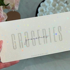 Holographische benutzerdefinierte Bargeldumschlag-Einsätze, doppelte Schrift | A6 Personal | Cash Stuffing Umschlag Kategorie Platzhalter, Dashboards