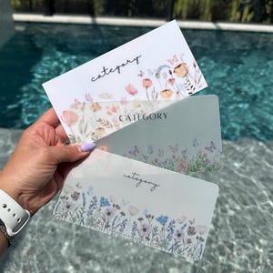 Custom Cash Envelope Inserts Cash Stuffing, A6 Personal Placeholders Dashboards, Butterfly Fields