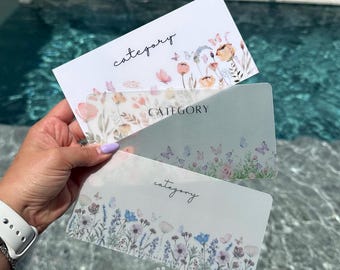 Custom Cash Envelope Inserts Cash Stuffing, A6 Personal Placeholders Dashboards, Butterfly Fields