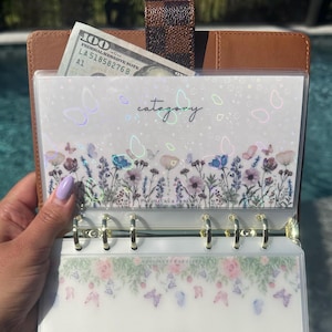 Holographic Butterfly Cash Envelope Inserts: A6 Personal Planner