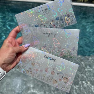 Personalisierte personalisierte Bargeld Umschläge, Schmetterling Frühlingsfelder, A6 Personal | Cash Stuffing Umschlag Kategorie Platzhalter, Dashboards