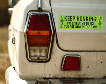 Keep Honking Ska Band Bumper Sticker