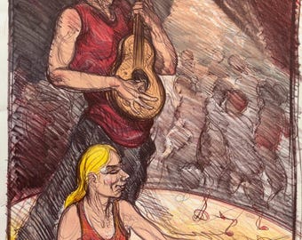 Willie Nelson Musicians by Luis Jimenez